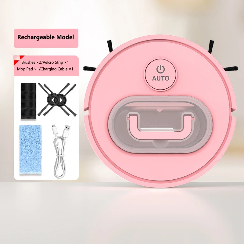 Lenovo 3‑in‑1 Smart Robot Vacuum Cleaner Sweeping Mopping Device USB Rechargeable Mini Household Cleaning Gadget For Pet Hair
