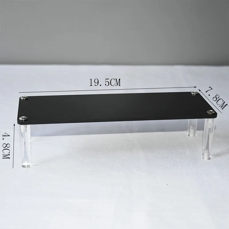 Black Acrylic Shelf Display Stand Perfume Cupcake Stand Figures Toys Desserts Holder Collection Cosmetic Shelves Organizers