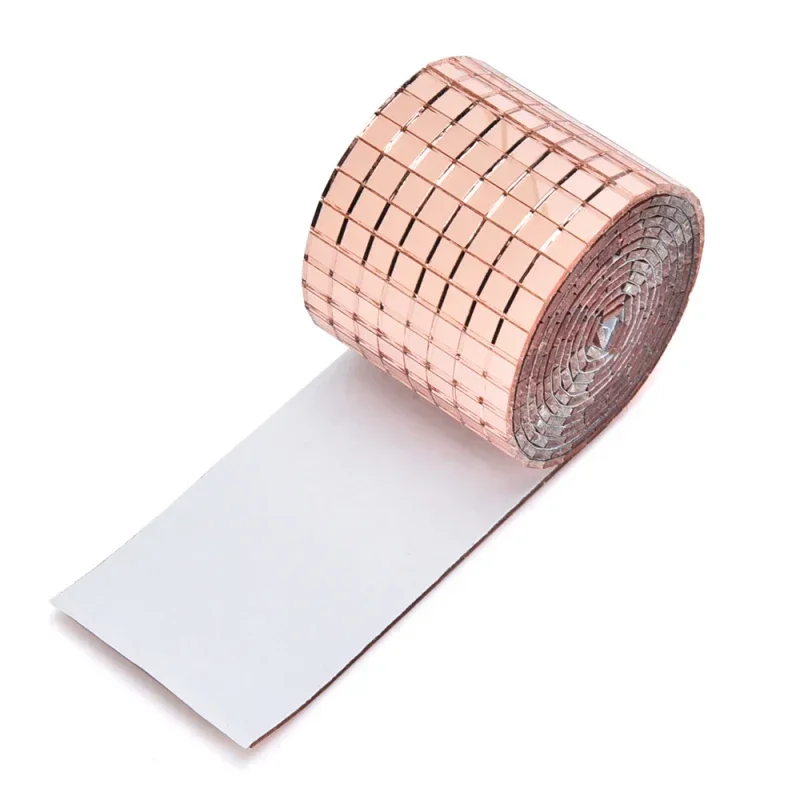 Disco Ball Mini Square Mosaic Tiles Mirror Wall Sticker Decorative Self-Adhesive DIY Accessory One Meter 5x5 mm Mosaic Stickers