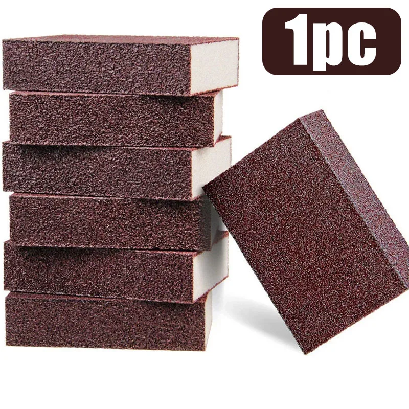1/50Pcs Rust Remove Sponge Carborundum Eraser Household Cleaning Brush Descaling Scouring Sponges Rub Cooktop Pot Kitchen Tools
