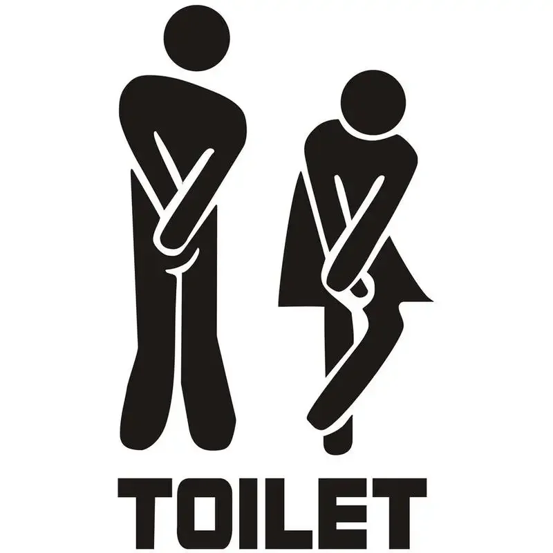 Creative Funny Toilet Wall/Door Stickers Bathroom Decoration Waterproof Decals Vinyl Wallpaper Poster Home Decor The Wall O E0O8